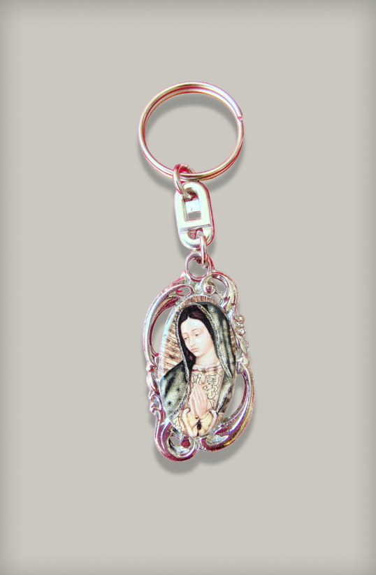 Llavero Virgen de Guadalupe y Virgen de Fátima