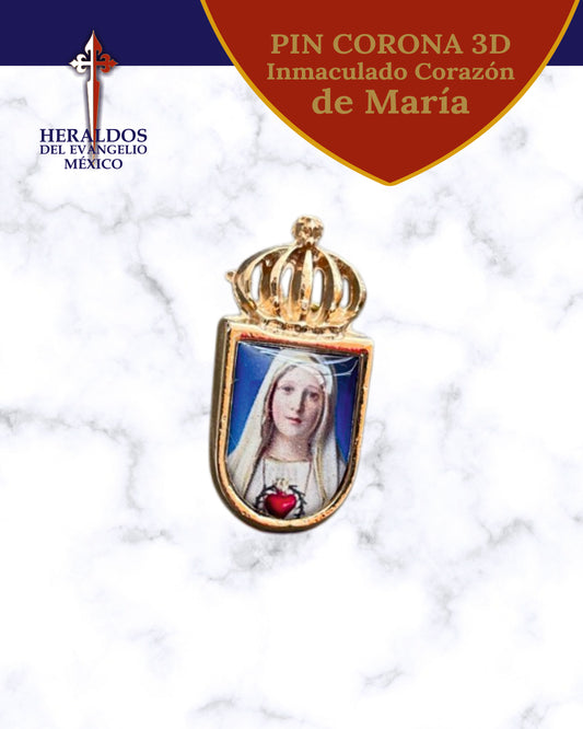 Pin Virgen de Fátima con Corona realzada.