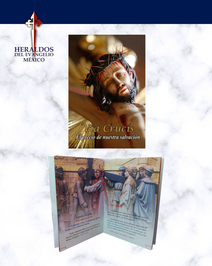 Kit  Libro y Rosario Via Crucis.