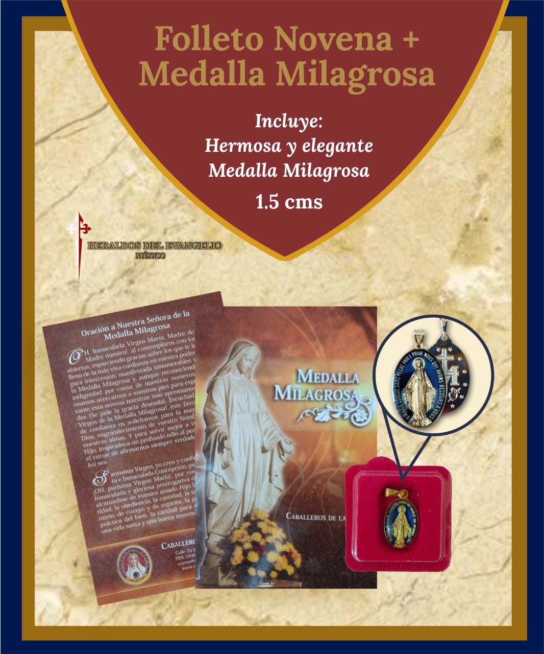 Folleto Novena + Medalla Milagrosa