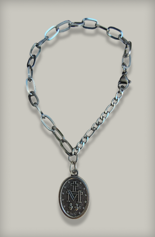 Esclava con Medallita milagrosa, extensión y Broche Caimán