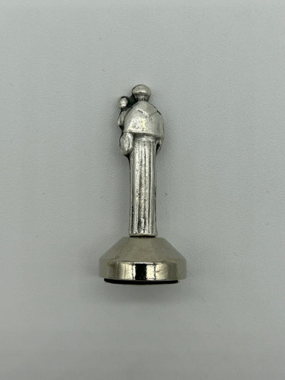 Figura metálica San Antonio Italiana para escritorio con adhesivo.