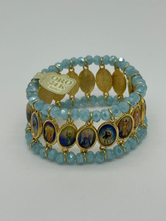 Pulsera doble de los Santos Ángeles (Varios colores)