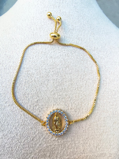 Pulsera de Caja con Esfera Ajustable Virgen de Guadalupe