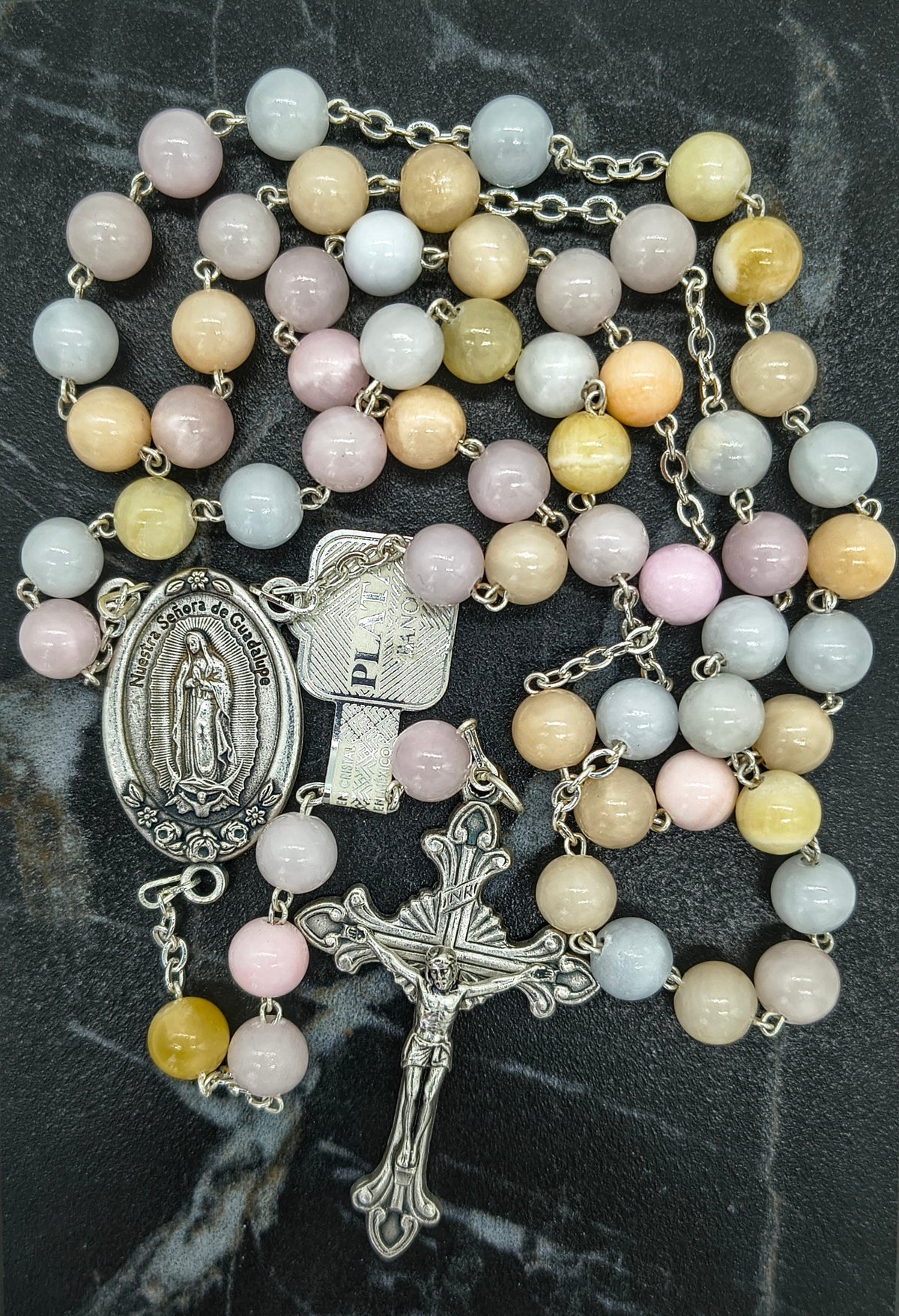 Rosario Jade #8 Rosado Virgen de Guadalupe