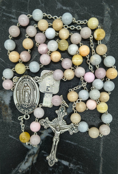Rosario Jade #8 Rosado Virgen de Guadalupe