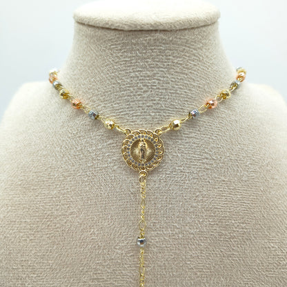 Collar Rosario Chapa de Oro Florentino #4