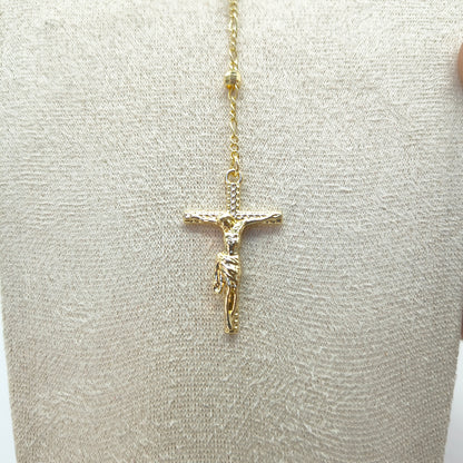 Collar Rosario Chapa de Oro Florentino #4
