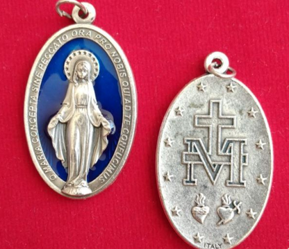 Cadena de acero + Medalla Milagrosa Italiana
