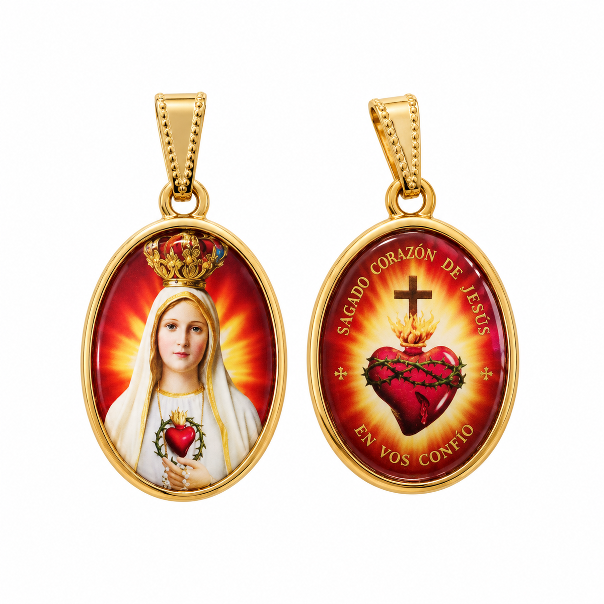 Medalla Dorada Inmaculado Corazón de María chica