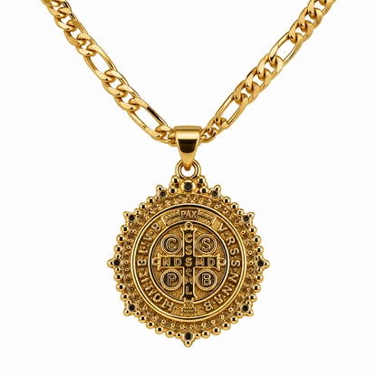 Medalla San Benito con Circonias
