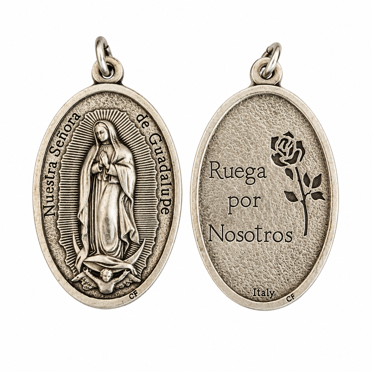 Medalla italiana Virgen de Guadalupe.
