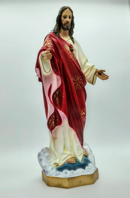 Figura devocional Sagrado Corazón de Jesús Manto Rojo