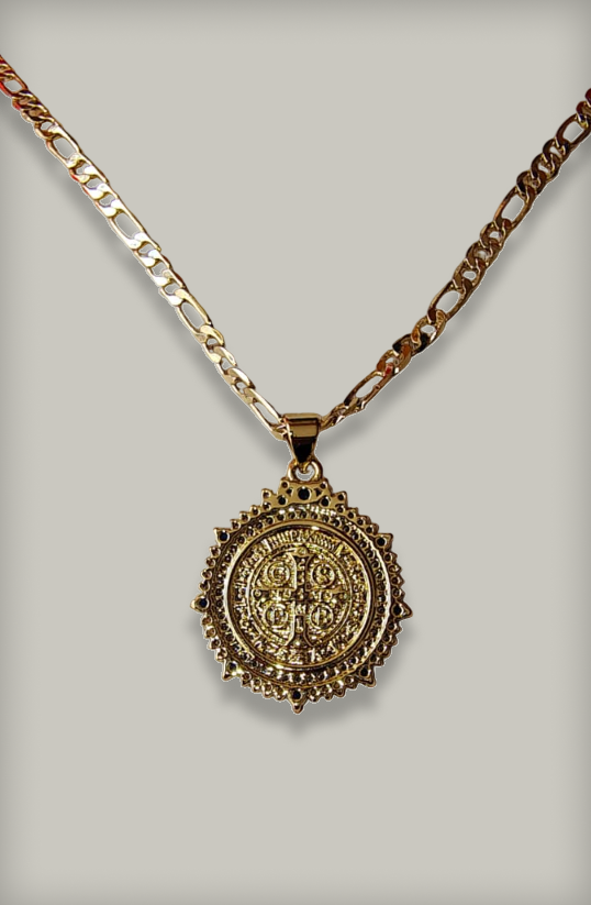 Medalla San Benito con Circonias