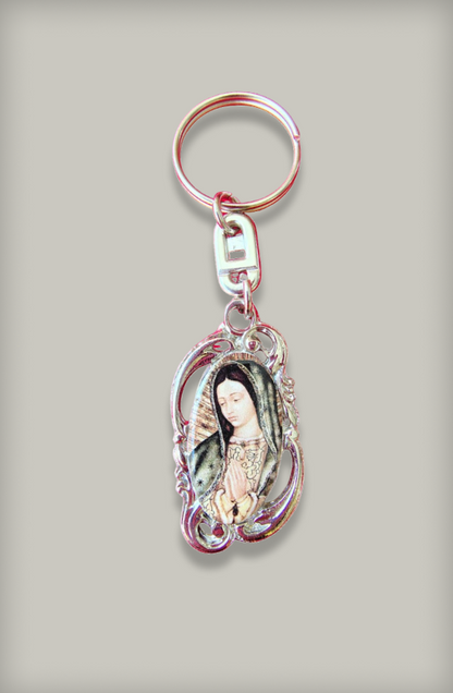 Llavero Virgen de Guadalupe y el Padre Pío