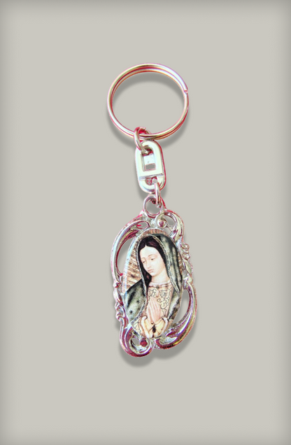 Llavero Virgen de Guadalupe y Virgen de Fátima